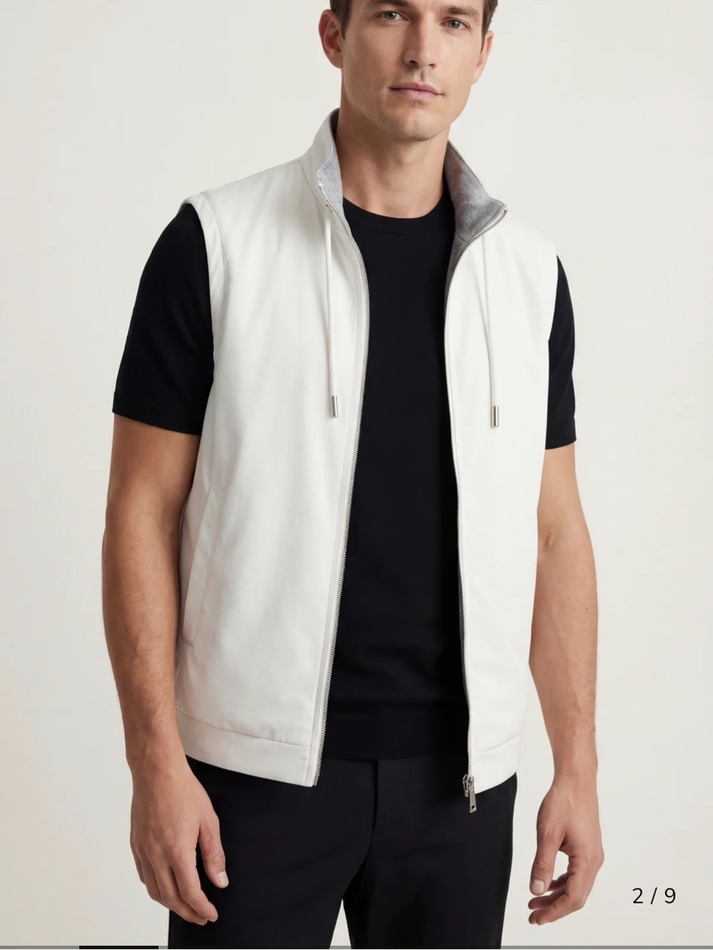LEONIS REVERSIBLE VEST IVORY